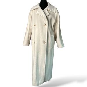 IRVING SAMUEL Vintage 1970’s - 80’s Wool Mohair Blend Double Breasted Coat Sz L